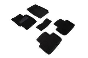 Ворсовые 3D коврики в салон Seintex для Honda Accord VII 2003-2008 (черные), фото 1