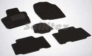 Ворсовые LUX коврики в салон Seintex для Toyota RAV4 III L 2008-2012 (черные, 83192), фото 1