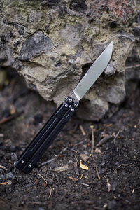 Нож-бабочка Ganzo G766-BK, черный, фото 9