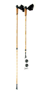 Телескопические палки для скандинавской ходьбы KAISER SPORT, NORDIC WALKING GOLD, SL-2B-2-135 GOLD, SL-2B-2-135-G, фото 1
