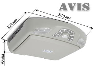 Потолочный монитор 11" с DVD Avel AVS1118T (серый) , фото 5