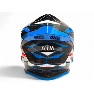 Шлем AiM RH855 Carbon RAZOR глянцевый Blue/Red S, фото 4