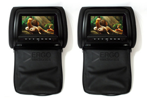 Комплект автомобильных подголовников ERGO ER700H (черный), фото 1