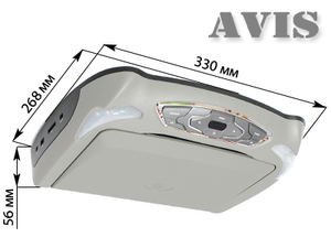 Автомобильный потолочный монитор 10.2" со встроенным DVD плеером AVEL AVS1019T (бежевый), фото 5