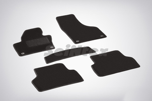Ворсовые LUX коврики в салон Seintex для Audi Q3 2011-2018 (черные, 89631)