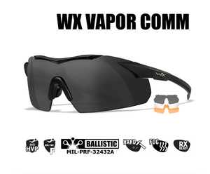 Очки защитные Wiley X WX Vapor Comm (Frame: Matte Black, Lens: Clear + Grey + Rust)