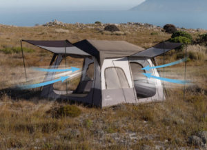 Палатка Naturehike Cape 8.3 быстросборная, серая CNK2350WS014-MBR, фото 3