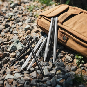 Колышки Naturehike алюминиевые (8 шт.) 20 см, серебристые, V-образные CNK2300ZP016-SL, фото 3