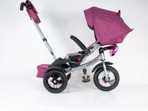 Велосипед коляска трехколесный с ручкой, Tech Team Luxury music фиолетовый 2026, фото 10