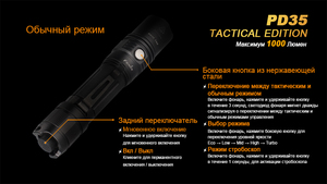 Фонарь Fenix PD35 Cree X5-L (V5) TAC (Tactical Edition), фото 12