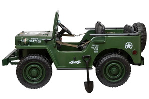 Детский электромобиль Джип ToyLand Jeep Willys YKE 4137 Army green, фото 5