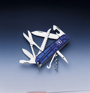 Нож Victorinox Huntsman, 91 мм, 15 функций, полупрозрачный синий, фото 2