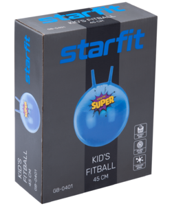 Мяч-попрыгун Starfit GB-0401, SUPER, 45 см, 500 гр, с ручкой, розовый, антивзрыв, фото 2