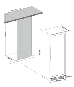 Винный шкаф CellarPrivate двухзонный на 163 бутылки черный CP165-2TB, фото 2