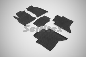 Резиновые коврики с высоким бортом Seintex для Toyota Hilux VIII 2015-н.в.