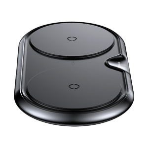 Беспроводное зарядное Baseus Dual Wireless Charger Black(With white EU Quick 3.0 Wall Charger&Cable as gift), фото 2