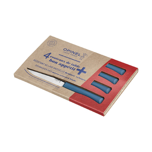 Набор столовых ножей Opinel, полимерная ручка, нерж, сталь, кор. синий. 002198