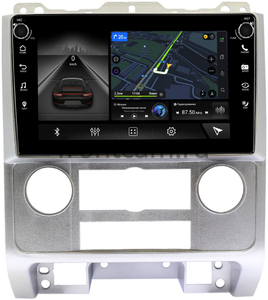 Штатная магнитола LeTrun 7803-9278 для Ford Escape II 2007-2012 (серая) на Android 10 (4G-SIM, 4/64, DSP, IPS) c крутилками c оптическим выходом