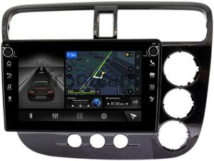 Штатная магнитола Honda Civic 7 (VII) 2000-2005 (с климатом) LeTrun 7803-9206 Android 10 (4G-SIM, 4/64, DSP, IPS) c крутилками c оптическим выходом (правый руль)