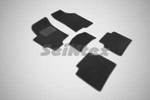 Ворсовые LUX коврики в салон Seintex для Hyundai Elantra XD (ТагАЗ) 2008-н.в. (черные, 82375)