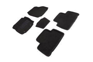 Ворсовые 3D коврики в салон Seintex для Ford Galaxy 2006-2015 (черные, 81950)