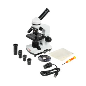 Микроскоп школьный Микромед Эврика 40х-1600х (вар. 2) с видеоокуляром, фото 10