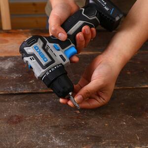 Дрель-шуруповерт аккумуляторная бесщеточная компактная DEKO Loner 20V PRO в кейсе, 20В, 2x3.0Ач, фото 6