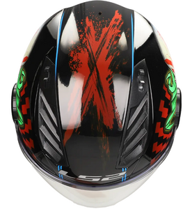 Мотошлем LS2 OF616 AIRFLOW II HAPPY DREAMS (черный глянцевый, Black, L), фото 6