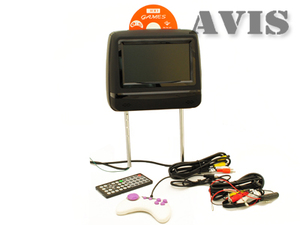 Подголовник со встроенным DVD плеером и LCD монитором 7" Avel AVS0745T (Черный), фото 5