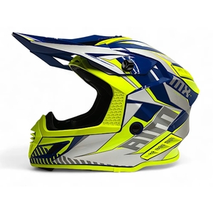 Шлем AiM RH855(Fiber Glass) TONDO глянцевый Blue/Yellow/White S, фото 3