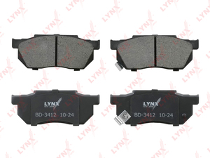 Колодки тормозные передние LYNXauto BD-3412. Для: HONDA Хонда Civic(Цивик) 1.3-1.5 91-95/Fit 01>, фото 2