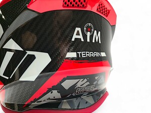 Шлем AiM RH855 Carbon TERRAIN глянцевый Black/Red XXL, фото 10