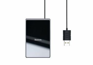 Беспроводная зарядка Baseus Card Ultra-thin Wireless Charger 15W (with USB cable 1m) Black