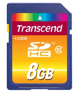 Карта памяти Transcend SD Card 8Gb, класс 10, SDHC, фото 2