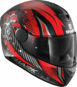 Шлем SHARK D-SKWAL 2 ATRAXX MAT матовый Black/Red L, фото 2