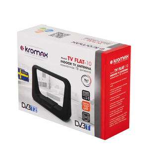 Комнатная активная TV антенна Kromax FLAT-10 black, фото 8