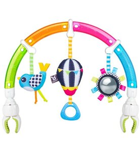 Дуга с подвесными игрушками Benbat на кроватку/коляску Dazzle Play Arches Rainbow, фото 4