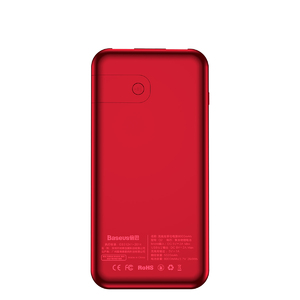 Портативное зарядное устройство Baseus full screen bracket wireless charge Power Bank 8000mAh красный, фото 3