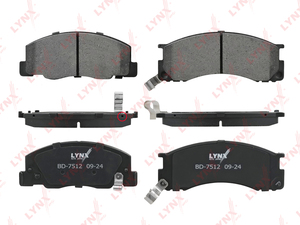 Колодки тормозные передние LYNXauto BD-7512. Для TOYOTA Тойота Townace(SR50G) 2.0/(CR50G) 2.2 96-98/Lite Ace(CR51V) 2.0 96-98/(CR52V) 2.2 98-04, фото 2
