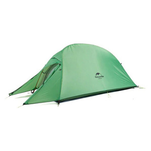 Палатка сверхлегкая Naturehike Сloud Up 1 Updated NH18T010-T, 210T одноместная с ковриком, зеленая, фото 1