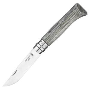 Нож Opinel №08, нержавеющая сталь, ручка из березы, серая  ручка, 002389, фото 1