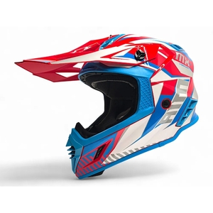 Шлем AiM RH855(Fiber Glass) TONDO глянцевый Blue/White/Red XS, фото 1