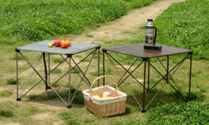 Стол туристический Naturehike алюминиевый, 69,5х69,5х56 см, складной, серый NH16Z016-L-BTI, фото 5