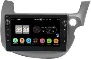 Штатная магнитола LeTrun BPX609-3186 для Honda Fit II 2008-2014 на Android 10 (4/64, DSP, IPS, с голосовым ассистентом, с крутилками) (темно-серая)