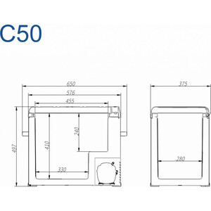 Компрессорный автохолодильник Alpicool C50 (12/24В), фото 6