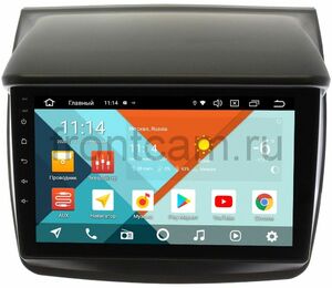 Штатная магнитола Wide Media KS9057QR-3/32 DSP CarPlay 4G-SIM для Mitsubishi Pajero Sport II 2008-2014, L200 IV 2006-2015 на Android 10 для авто без Navi, фото 1
