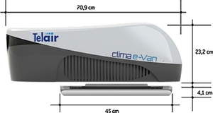 Кондиционер Telair e-VAN 5400H, охлаждение 1.7kW, обогрев 1.6kW, питание 220V, с вентпанелью, фото 6