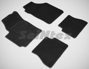 Ворсовые LUX коврики в салон Seintex для KIA Picanto 2005-2011 (черные, 82360), фото 1