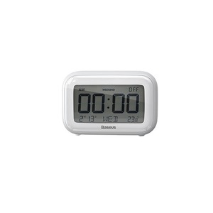 Настольные часы Baseus Subai Clock White (With extra AAA battery), фото 1