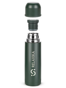 Термос Relaxika 101 (0,75 литра), хаки (стикерпак "Кемпинг"), фото 3